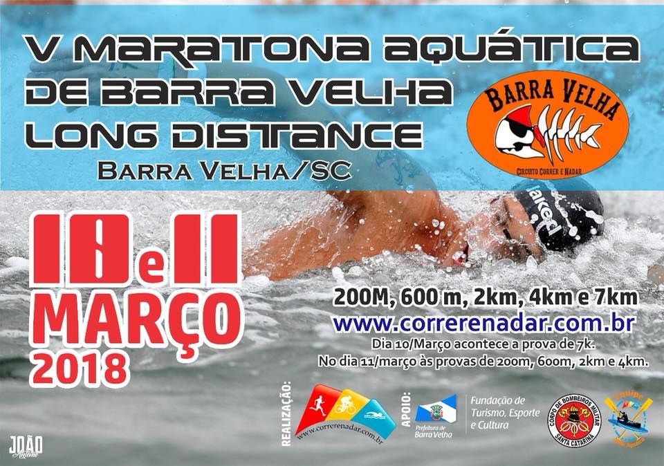 Barra Velha Provas acontecem na Praia do Grant e Praia Central No próximo fim de semana, a Fundação de Turismo, Esporte e Cultura promove a 5ª Maratona Aquática de Barra Velha, (Long Distance). No sábado,...
