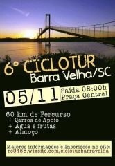 Barra Velha Já estão abertas as inscrições para o 6° Ciclotur Barra Velha que acontece no dia 5 de novembro, com saída às 8h na Praça Lauro Carneiro de Loyola, no centro da cidade....