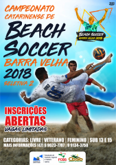 Barra Velha O campeonato de Beach Soccer já é tradição da programação de verão em Barra Velha. No ano de 2018 não poderia ser diferentes, a arena de futebol de areia da praia central...